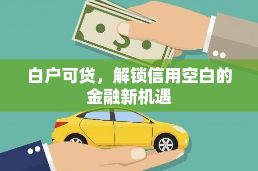 阿克塞白户可贷，解锁信用空白的金融新机遇