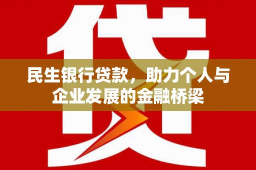 阿克塞民生银行贷款，助力个人与企业发展的金融桥梁